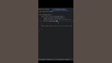 Multiplication table using Java #java #coding #programming #python #trending #html #trendingshorts