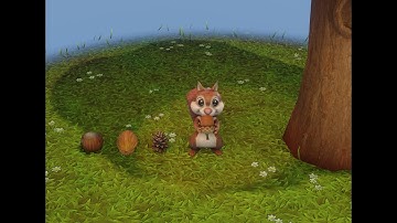 Cartoon Squirrel Animated 3D Model