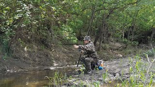 РЫБАЛКА НА КАРАСЯ В МАЛЕНЬКОМ РУЧЬЕ/Поймал экзотический вид на удочку в болоте!