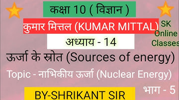 Kumar Mittal Physics class 10th physics theory chapter 14 ऊर्जा के स्रोत Source of energy up board