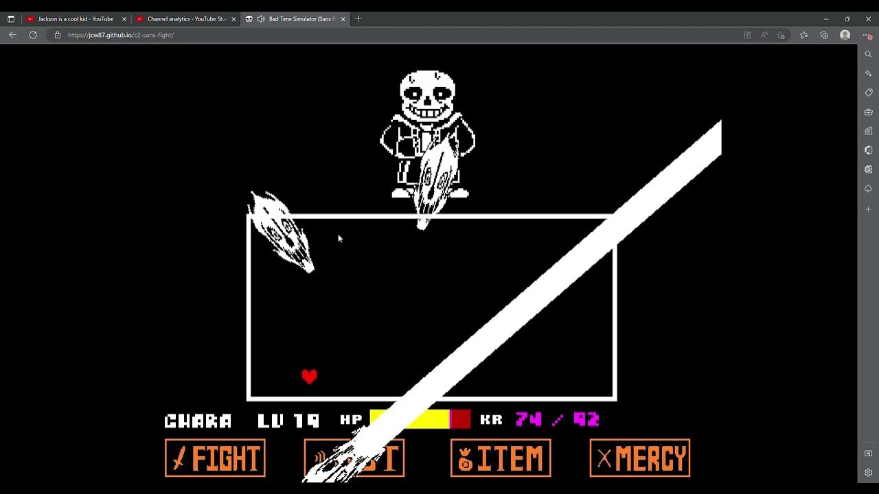 Bad Time Simulator Sans Fight 