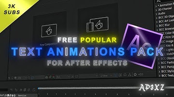 FREE Text Animations Pack | AFTER EFFECTS | 3K Subs Special Giveaway