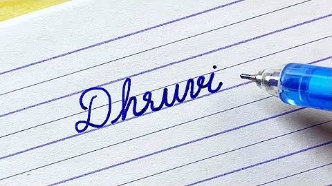 “Dhruvi” Beautiful name in Cursive writing | Handwriting | Calligraphy | Lettering