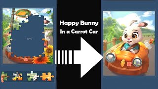 Happy Bunny ।  Block Jigsaw Puzzle । Most Satisfying Video screenshot 1