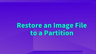Restore an Image File to a Partition