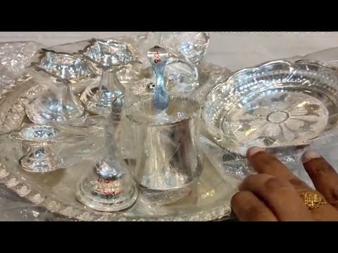 silver puja itemsset for gifting with price &weight &adress ...