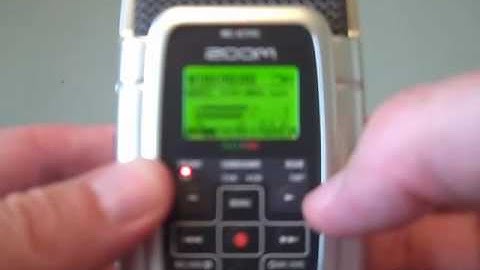 Introduction to Zoom H2 digital recorder