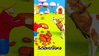 Funny Cow in Village 😂🐄 | 3D Cartoon Shorts