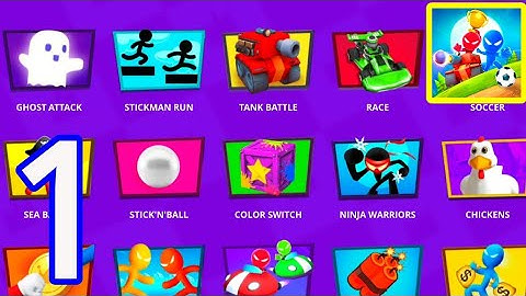 Stickman Party - Gameplay Walkthrough Part 1 - Trailer (iOS, Android)