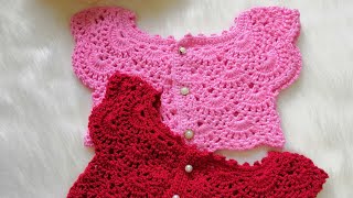 صدر كروشيه الاكثر طلبا بغرزه المروحه  Crochet yoke for dress