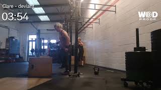 the eagle throwdown wod 1 scaled masters, defiant