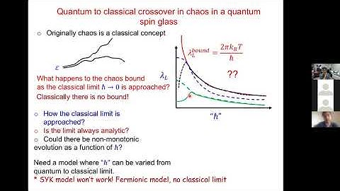Sumilan Banerjee: Quantum to classical crossover in many-body chaos in a glass