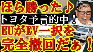 【遂にEUがEV一択を断念だぁｗ欧州『だって中国BYDに市場席巻されてるんだもん！もう電気自動車一択終わり！ガソリン車も売れるようにする！』】中国BYD大発狂！しかも高市政権ここで『電気自動車だけ増税