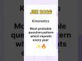 Jee Mains 2026 Physics Most probable question pattern| Kinematics #jee #jeemains #shorts
