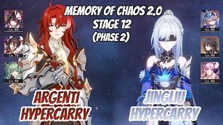 Argenti x Sparkle & Jingliu Hypercarry Memory of Chaos Stage 12 (3 Stars) | Honkai Star Rail