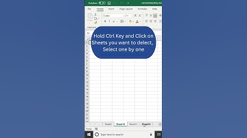 How to delete multiple sheets one click #exceltips #shorts
