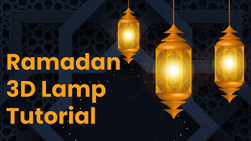 How to create Ramadan 3D lamp Design | Adobe illustrator tutorial 2024