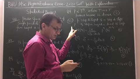 BHU MSc Physics Entrance Exam 2020 sol ( Statistical part)