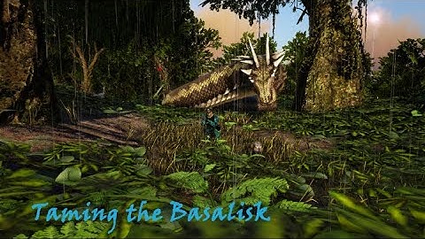 Taming an Basilisk on Crystal Isles (Ark Survival Evolved)