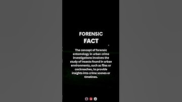 Forensic Entomology in Urban crime | #forensicscience #forensics