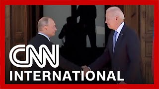 Biden and Putin shake hands as summit begins in Geneva