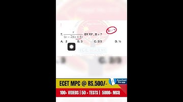 ECET 2025 Maths Guide | How to Score High & Get the Best Rank! 🚀 | Q-195 Explained