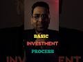 Investment Mantra, Basic investment process.#investment #shorts