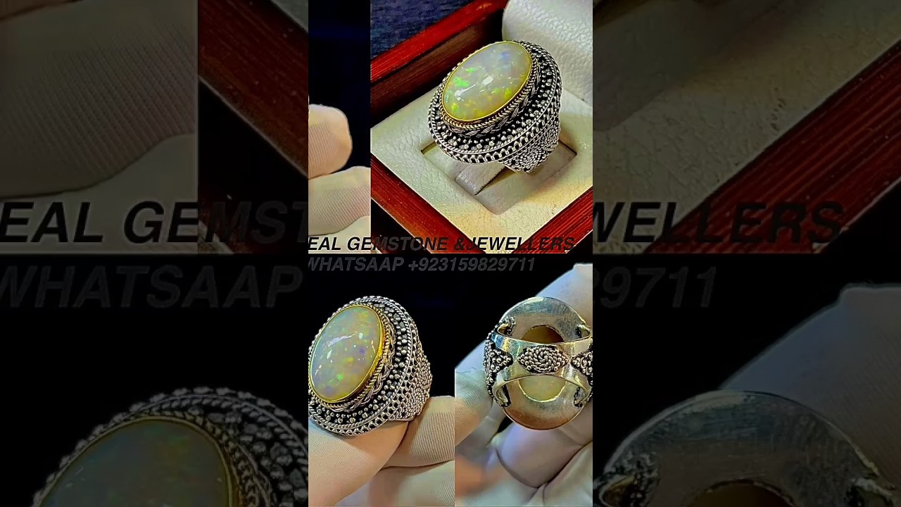 💍 Elegant Handmade Opal Ring – Unique & Timeless 💍🔥 Fiery Natural Opal Ring – Rainbow Sparkle