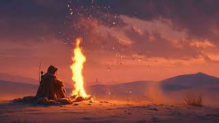 "The Gentle Flicker – Tranquil Firelight for Study, Meditation, and Serenity"