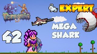 Terraria 1.3 Expert Lets Play - MEGA SHARK [42]