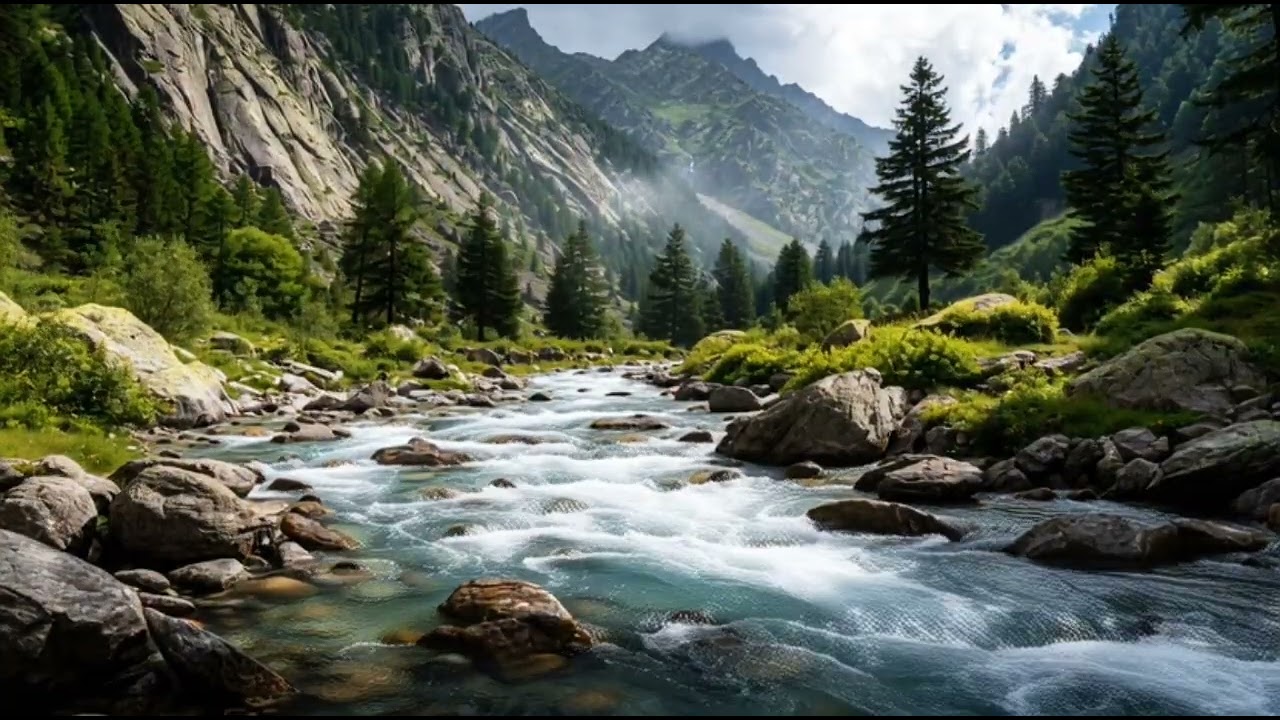 Malam Lembut - Suara Air Mengalir & Piano Sleep Music – ASMR Suara Air Pengantar Tidur