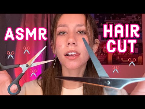 ASMR | giving you a fast haircut! (mouth sounds) ✂️