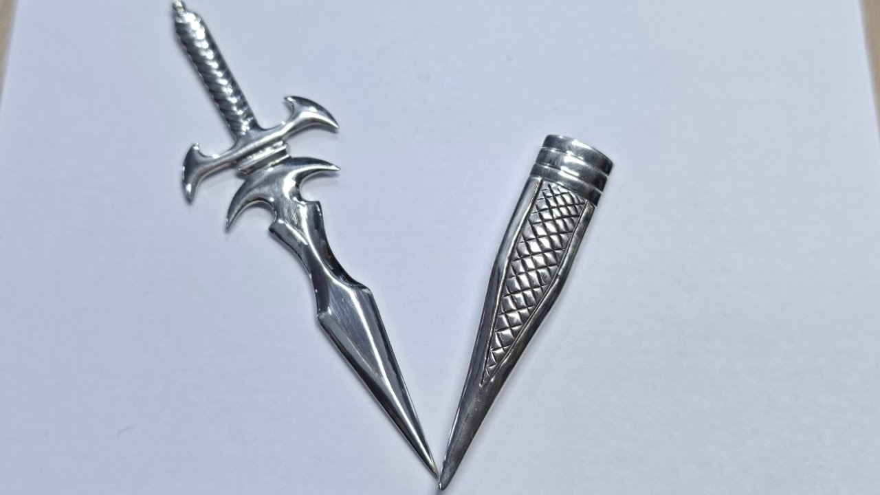 How to make a silver Talwaar sword 🗡️ silver cover full making process video 