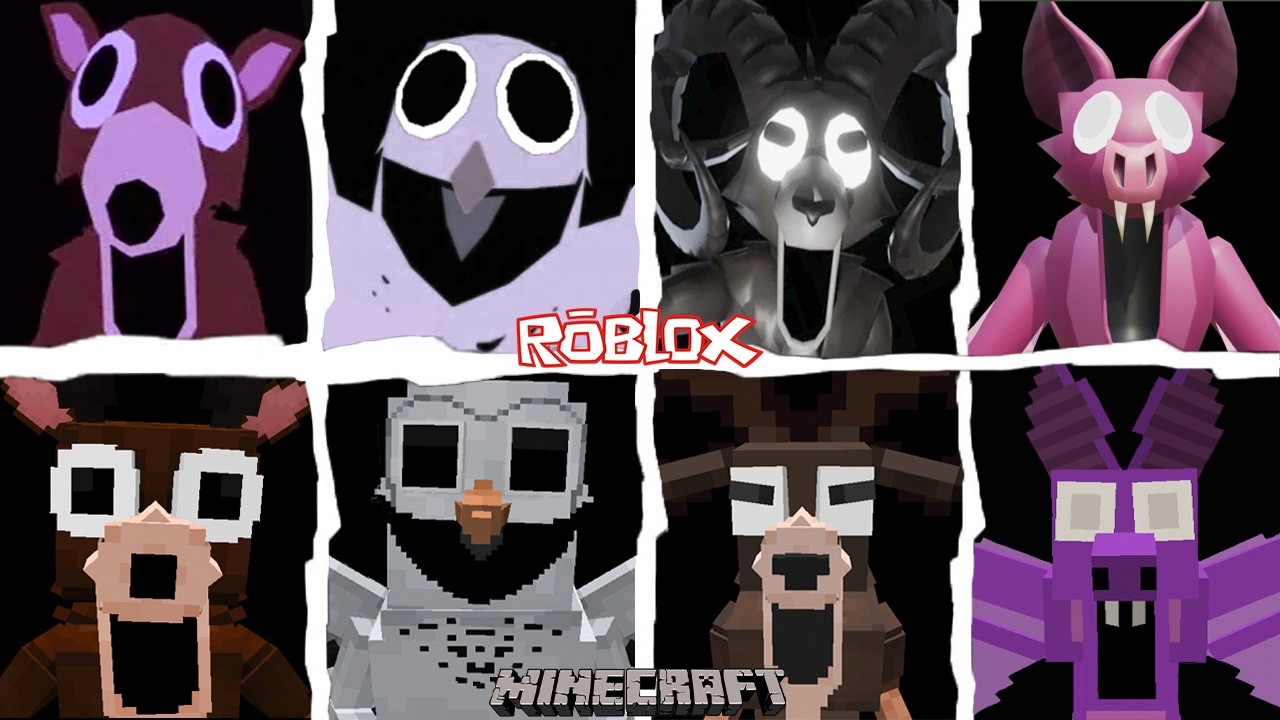 99Nights in the Forest: The Bat Update ALL JUMPSCARES vs Minecraft