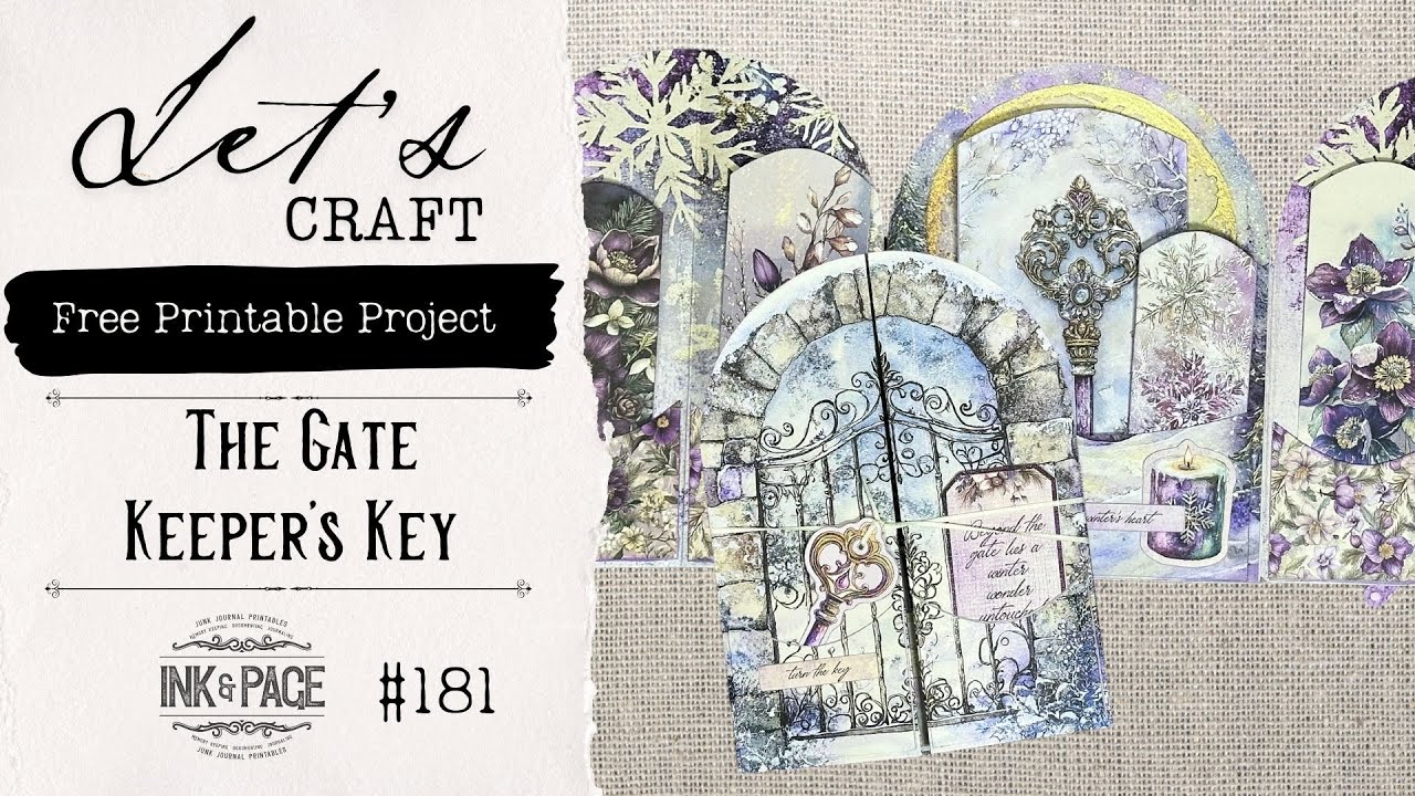 The Gate Keeper's Key Folio | Easy Free Printable Craft Project | Ink and Page | Free Ephemera 181