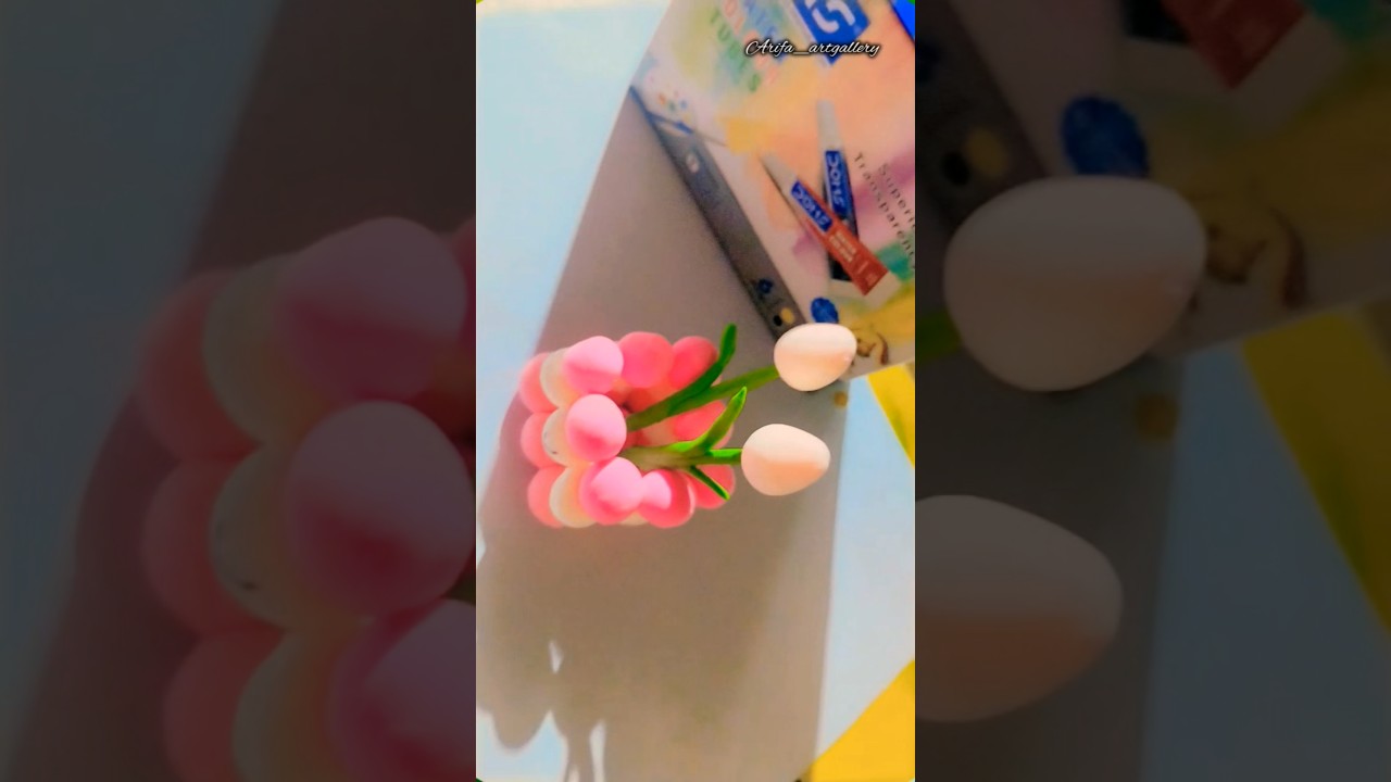 Clay Flower Pot making with super clay| easy super clay art🌷