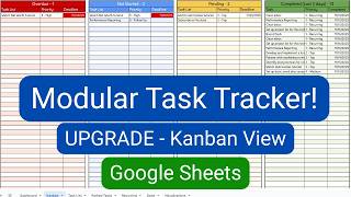 Modular Task Tracker Upgrade- Kanban View Full Tutorial