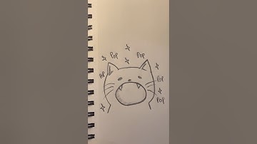 Cute things to draw when you’re bored day 12 #trending #art #cat #sketch #art #cute #draw #fypシ