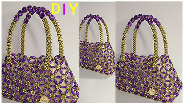 BEAD BAG TUTORIAL( BEGINNERS FRIENDLY)//CRYSTAL BAG//SUNFLOWER BAG//HOW TO MAKE DIY BEADED BAG /