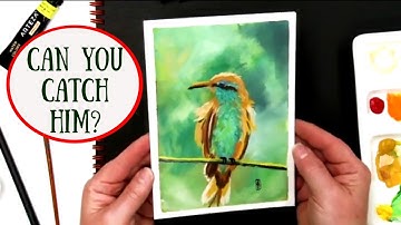 How to Use Gouache - Easy Hummingbird - Beginners Lesson