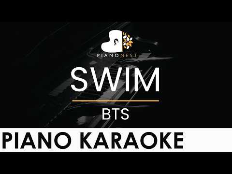 Bts (방탄소년단) - Swim - Piano Karaoke Instrumental Cover With Lyrics