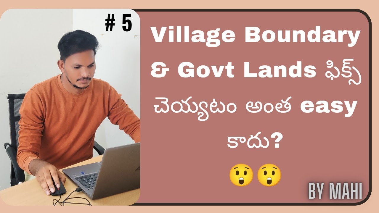 How to Fix Village Boundary and Govt Lands in autocad for Resurvey telugu 2025