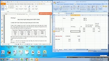 Excel sử dụng công cụ Solver giải bài tập quy hoạch tuyến tính