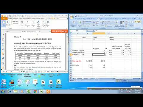 Video Excel sử dụng công cụ Solver giải bài tập quy hoạch... - youtube