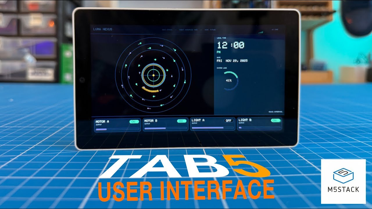 M5 stack: Tab 5 User interface design - YouTube