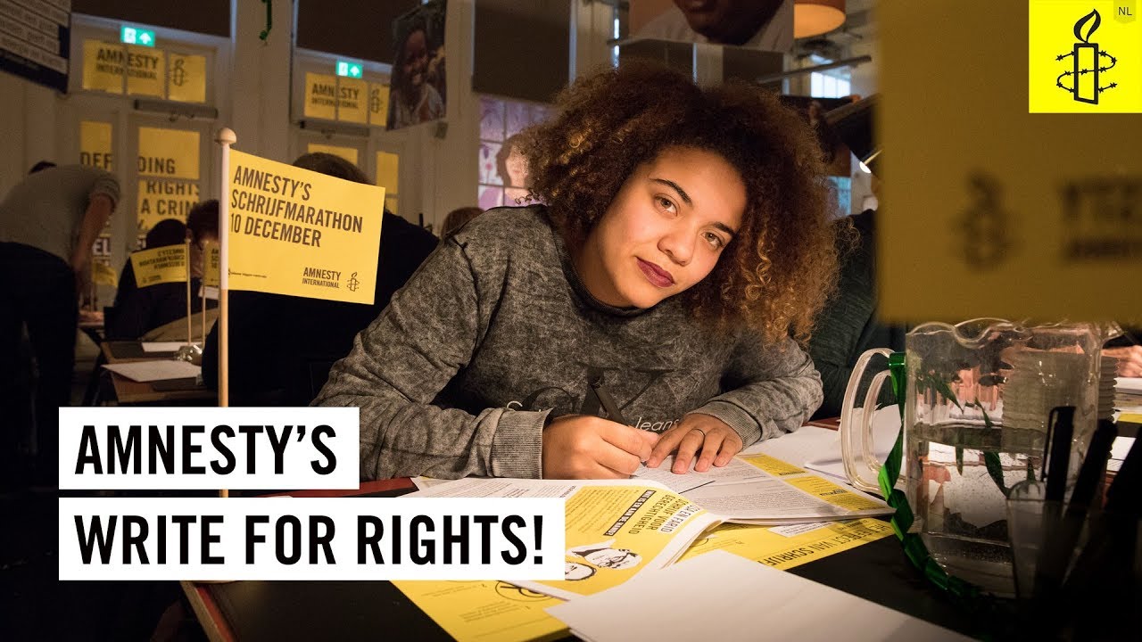 Amnesty's write for rights YouTube