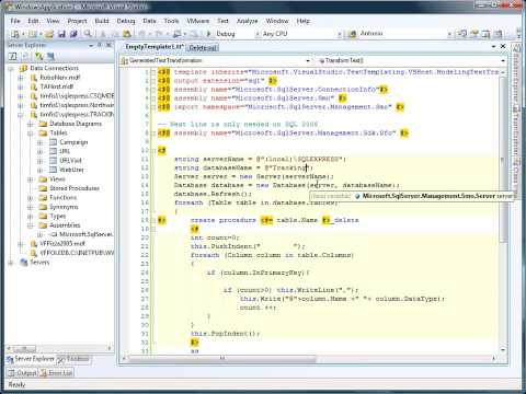 Generate a Stored Procedure for a Database