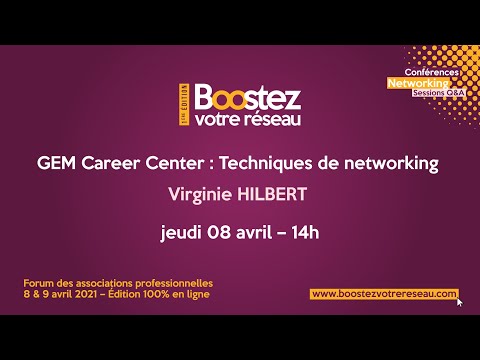 Conférence d'ouverture | GEM Career Center : Techniques de networking [Replay]