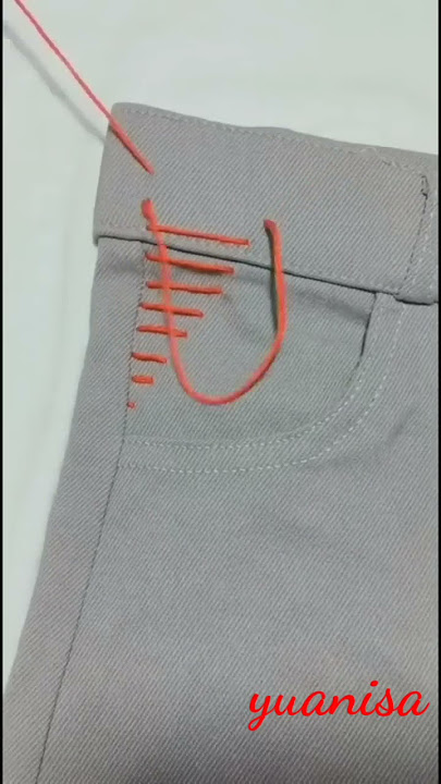 Cara mengecilkan lingkar pinggang celana | a simple way to reduce the waist circumference of pants