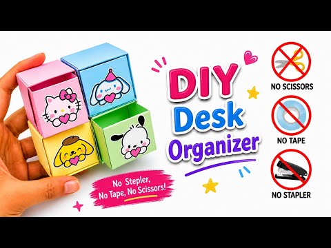 Kawaii Desk Organizer Paper Craft